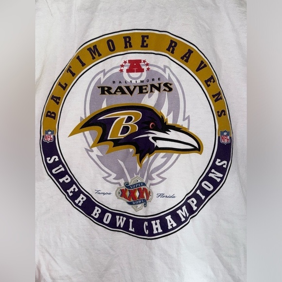 Nike Baltimore Ravens NFL Super Bowl XXXV 35 Champions Mens Tshirt Size XL - Picture 3 of 6